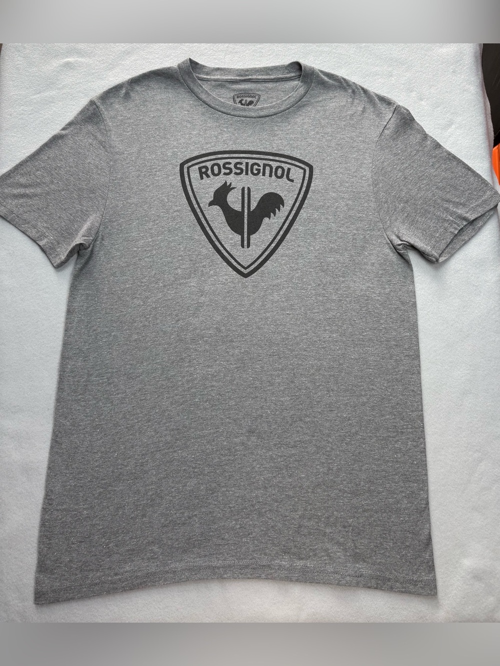 Rossignol Logo Graphic T-Shirt Men’s Medium Gray Short Sleeve Ski Alpine Casual